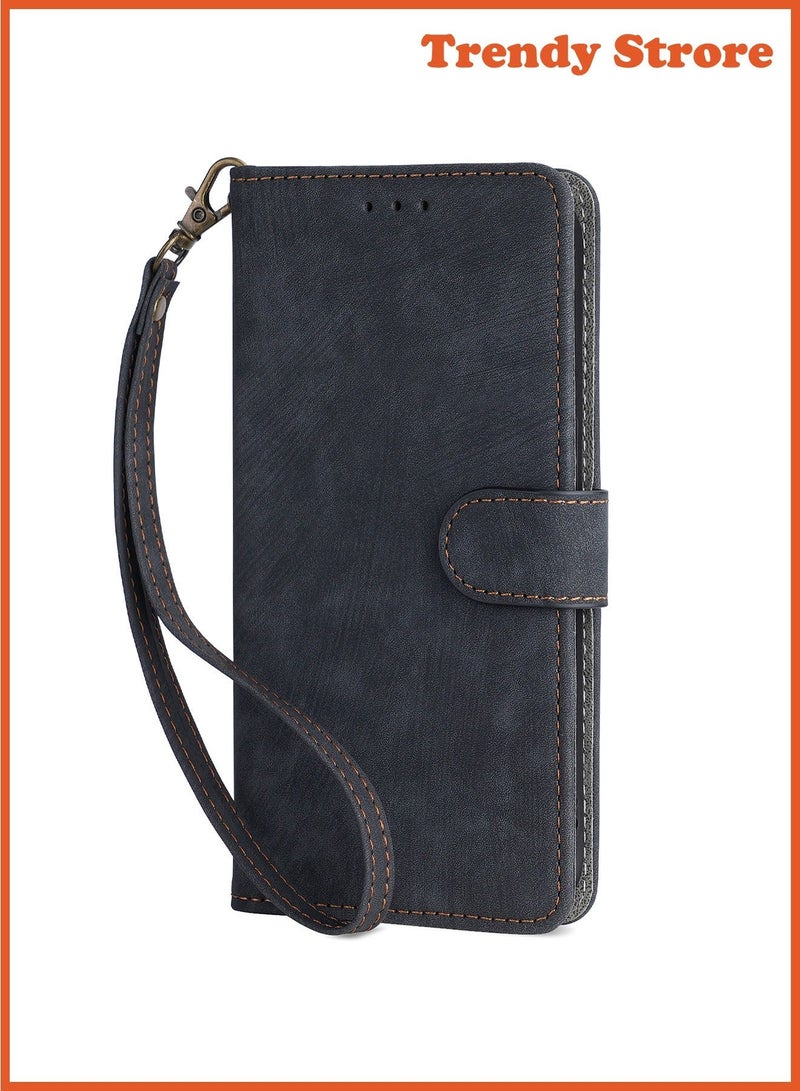 Beauenty For Honor X9c Cover with Hand Strap, PU Leather Full Body Protection Shockproof Flip Mobile Cover, RFID Anti-theft Brush Folio Wallet Case - Image 4